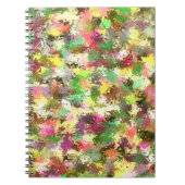 Paint Splatter herfstkleur bladeren Abstract Notitieboek (Voorkant)