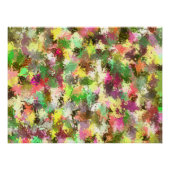 Paint Splatter herfstkleur bladeren Abstract Perfect Poster (Voorkant)