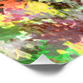 Paint Splatter herfstkleur bladeren Abstract Perfect Poster (Hoek)