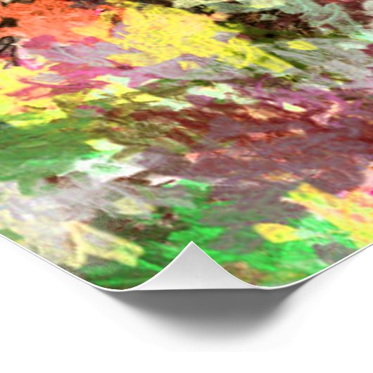 Paint Splatter herfstkleur bladeren Abstract Perfect Poster (Hoek)