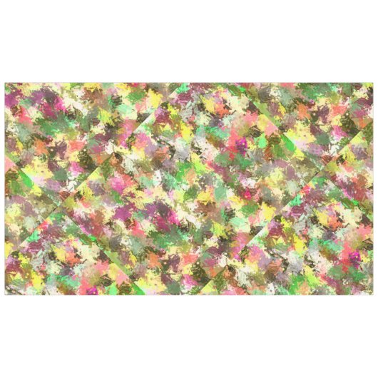 Paint Splatter herfstkleur bladeren Abstract Tafelkleed (Voorkant (Horizontaal))