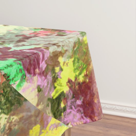 Paint Splatter herfstkleur bladeren Abstract Tafelkleed (Voorbeeld)