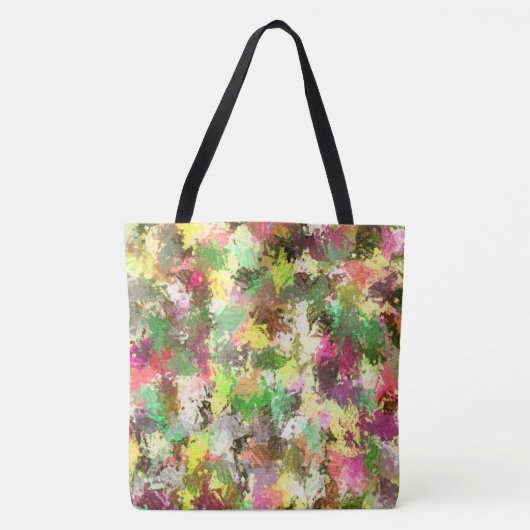 Paint Splatter herfstkleur bladeren Abstract Tote Bag (Voorkant)