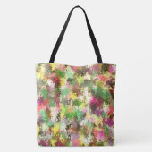 Paint Splatter herfstkleur bladeren Abstract Tote Bag (Achterkant)