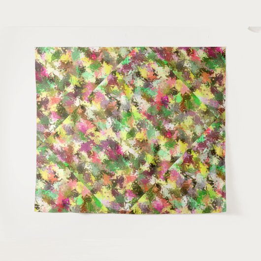 Paint Splatter herfstkleur bladeren Abstract Wandkleed (Voorkant (horizontaal))