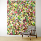 Paint Splatter herfstkleur bladeren Abstract Wandkleed (In situ)