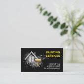 Paint Splatter Home Painting Service Visitekaartje (Staand voorkant)