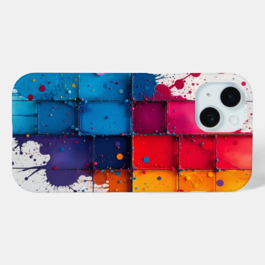 Paint Splatter iPhone case (Achterkant (horizontaal))
