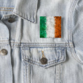 Paint Splatter Irish Flag Vierkante Button 5,1 Cm (In situ)