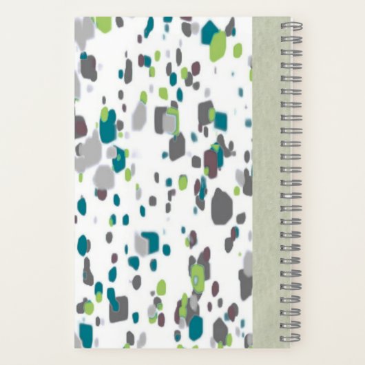 Paint Splatter Journal – Green, Blue & Purple Art Notitieboek (Achterkant)