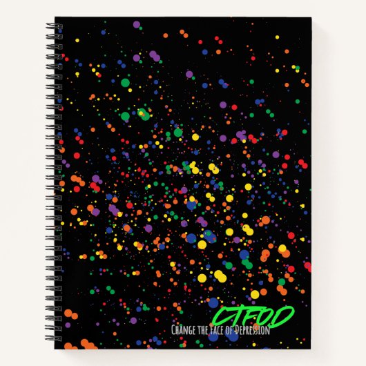 Paint Splatter Journal – Night Edition | CTFOD Notitieboek (Voorkant)
