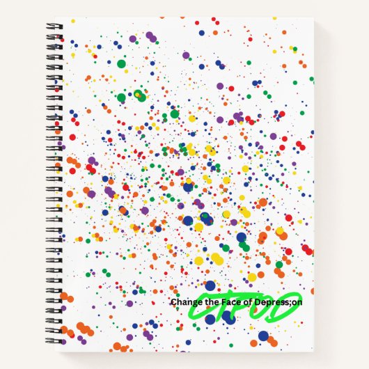 Paint Splatter Journal – Rainbow Edition | CTFOD Notitieboek (Voorkant)