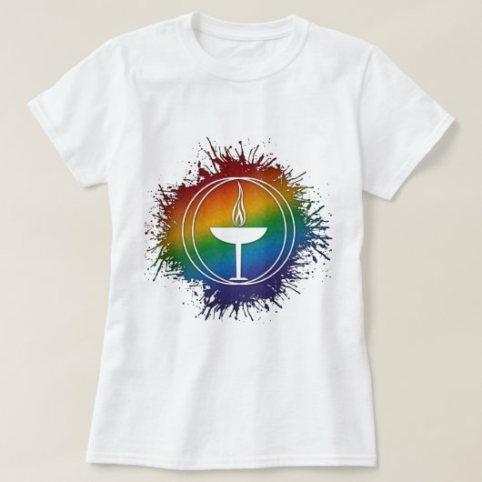 Paint Splatter LGBT Rainbow Unitair universeel T-shirt (Design voorkant)