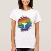 Paint Splatter LGBT Rainbow Unitair universeel T-shirt (Voorkant)