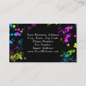 Paint Splatter Modern Art Makeup Nail Artist Visitekaartje (Achterkant)