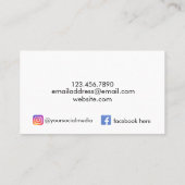 Paint Splatter Modern Salon Nails Hair Makeup Visitekaartje (Achterkant)