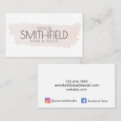 Paint Splatter Modern Salon Nails Hair Makeup Visitekaartje (Voorkant / Achterkant)