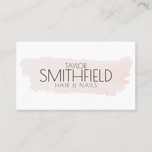 Paint Splatter Modern Salon Nails Hair Makeup Visitekaartje (Voorkant)