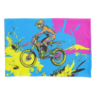 Paint Splatter - Motorcross Rider Kussensloop