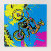Paint Splatter - Motorcross Rider Legpuzzel (Horizontaal)