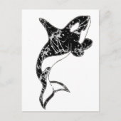 Paint Splatter Orca Art Briefkaart (Voorkant)