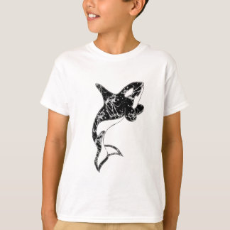 Paint Splatter Orca Art T-shirt