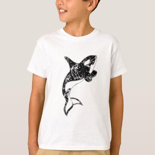 Paint Splatter Orca Art T-shirt (Voorkant)