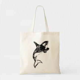 Paint Splatter Orca Art Tote Bag