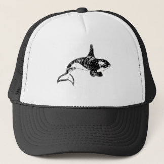 Paint Splatter Orca Art Trucker Pet