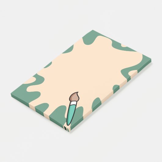 Paint Splatter Paint Brush Artistiek Post-it® Notes (Schuin)