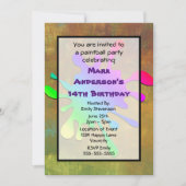 Paint Splatter Paintball Birthday Kaart (Voorkant)