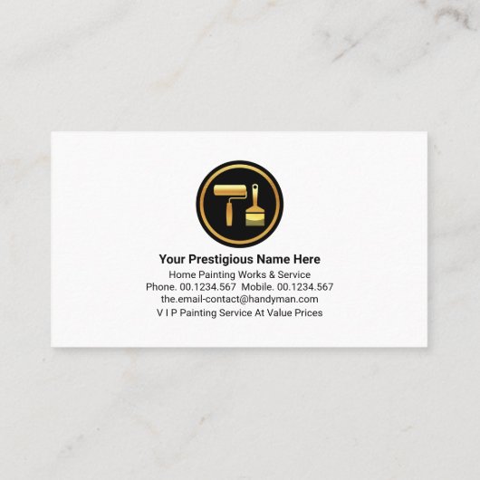 Paint Splatter Painter Painting Service Visitekaartje (Achterkant)