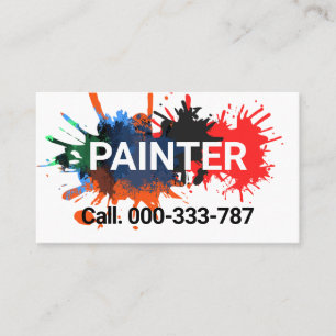 Paint Splatter Painter Painting Service Visitekaartje