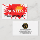 Paint Splatter Painter Service Visitekaartje (Voorkant / Achterkant)