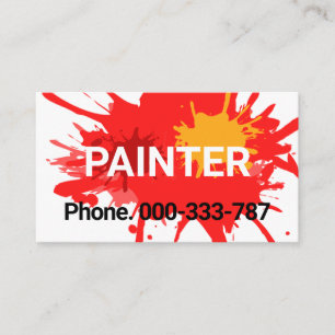 Paint Splatter Painter Service Visitekaartje