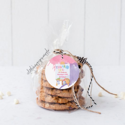 Paint Splatter Party Bedankt Bedankjes Labels