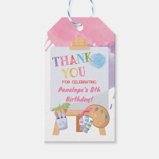 Paint Splatter Party Bedankt Cadeau Label Cadeaulabel (Voorkant)