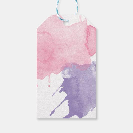 Paint Splatter Party Bedankt Cadeau Label Cadeaulabel (Achterkant)