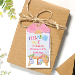 Paint Splatter Party Bedankt Cadeau Label Cadeaulabel