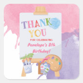 Paint Splatter Party Dank u Stickers (Voorkant)