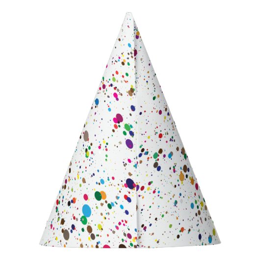 Paint Splatter Party Pet Feesthoedjes (Achterkant)