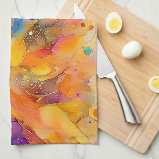 Paint Splatter Pattern 2 Theedoek (Quarter Fold)