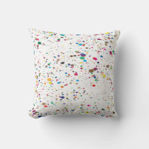 Paint Splatter Pillow