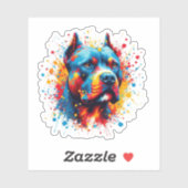 Paint Splatter Pitbull Sticker (Vel)