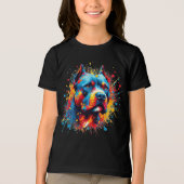 Paint Splatter Pitbull Tri-Blend Shirt (Voorkant)