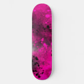 Paint Splatter Roze Skateboard (Voorkant)