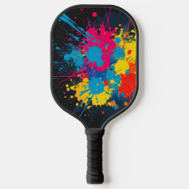 Paint Splatter Sports Pickleball Paddle