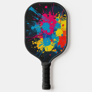 Paint Splatter Sports Pickleball Paddle