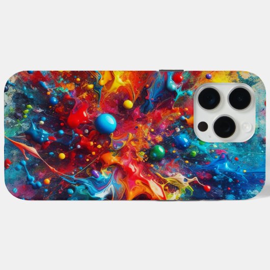 Paint Splatter Telefoon Hoesje (Achterkant (horizontaal))