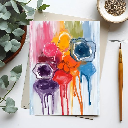 Paint Splatter | Watercolor Artist Painting Briefkaart